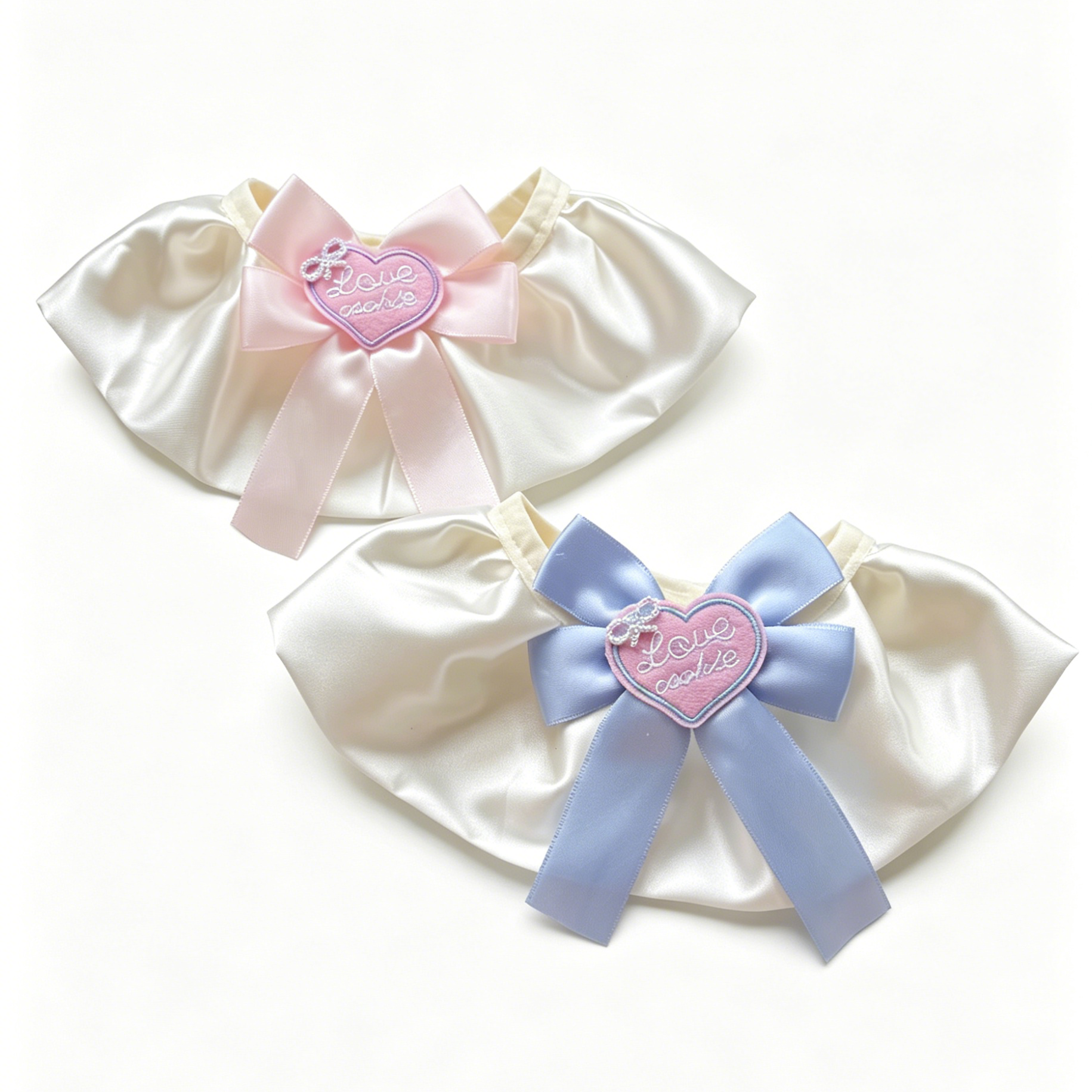 Heart Bow Pet Collar Bib