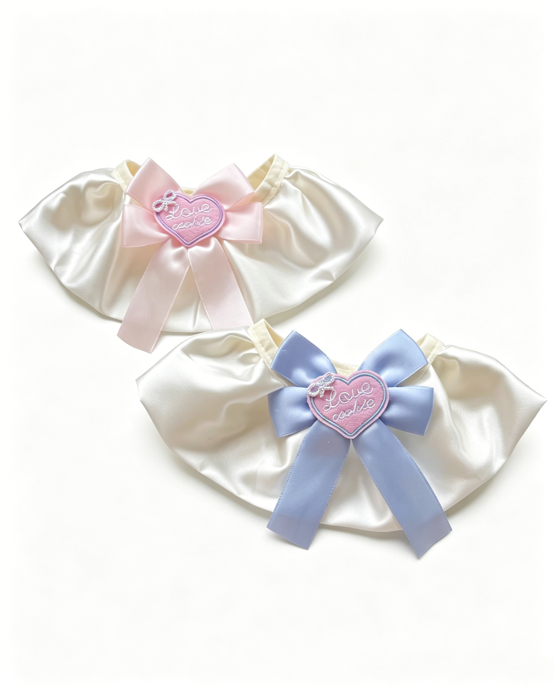 Heart Bow Pet Collar Bib