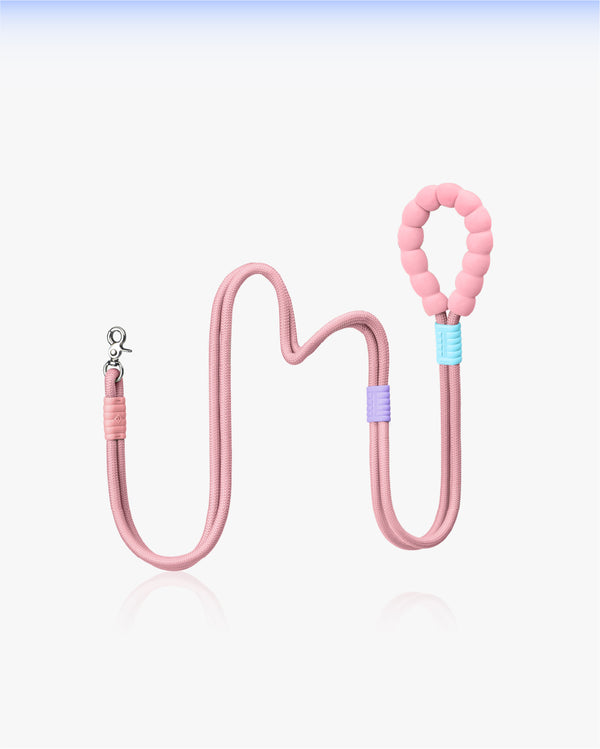Marshmallow Standard Dog Leash - Rose Pink