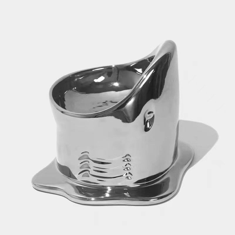 Shark Shape Cat Feeding Bowl