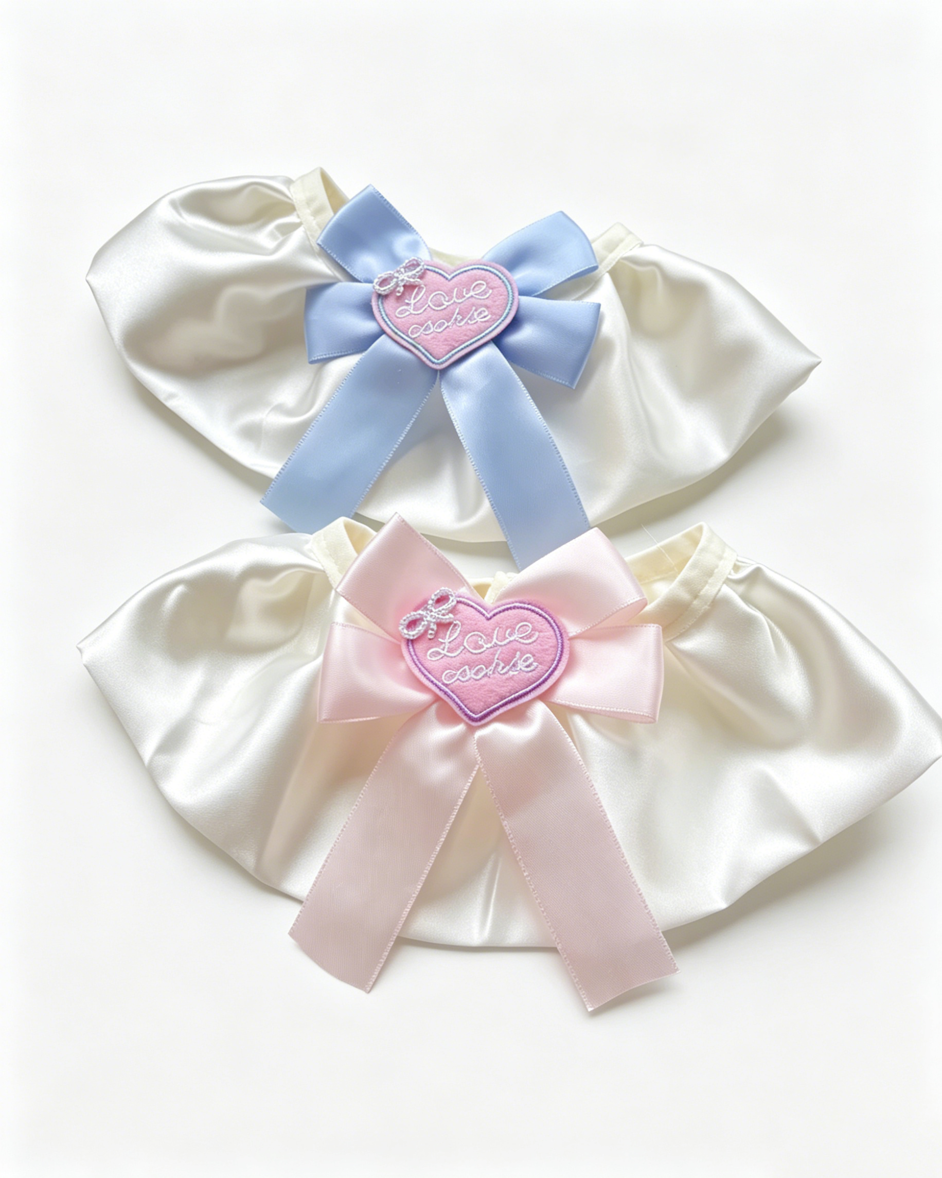Heart Bow Pet Collar Bib