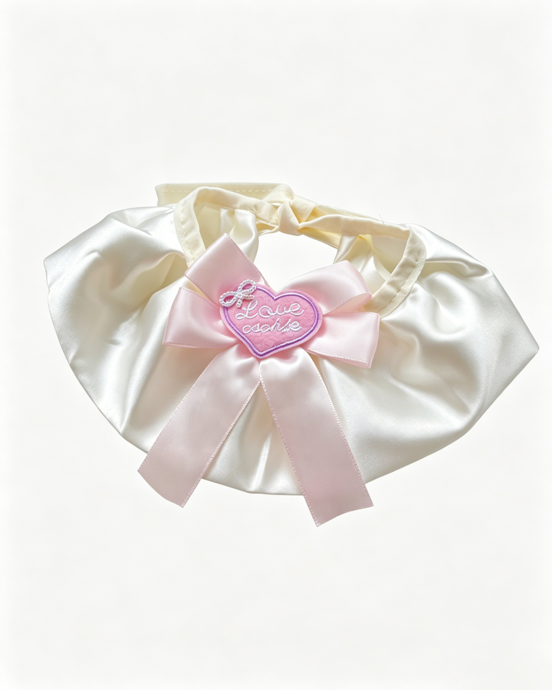 Heart Bow Pet Collar Bib