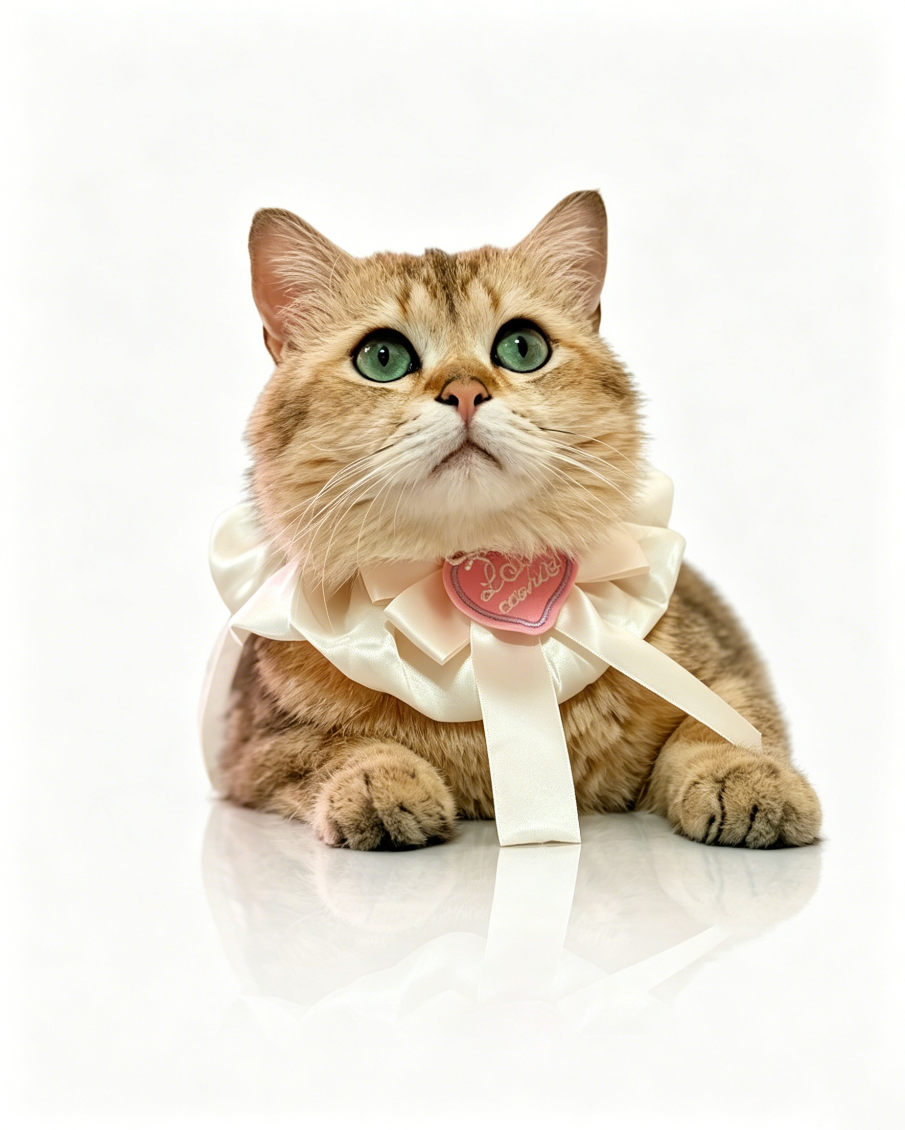 Heart Bow Pet Collar Bib
