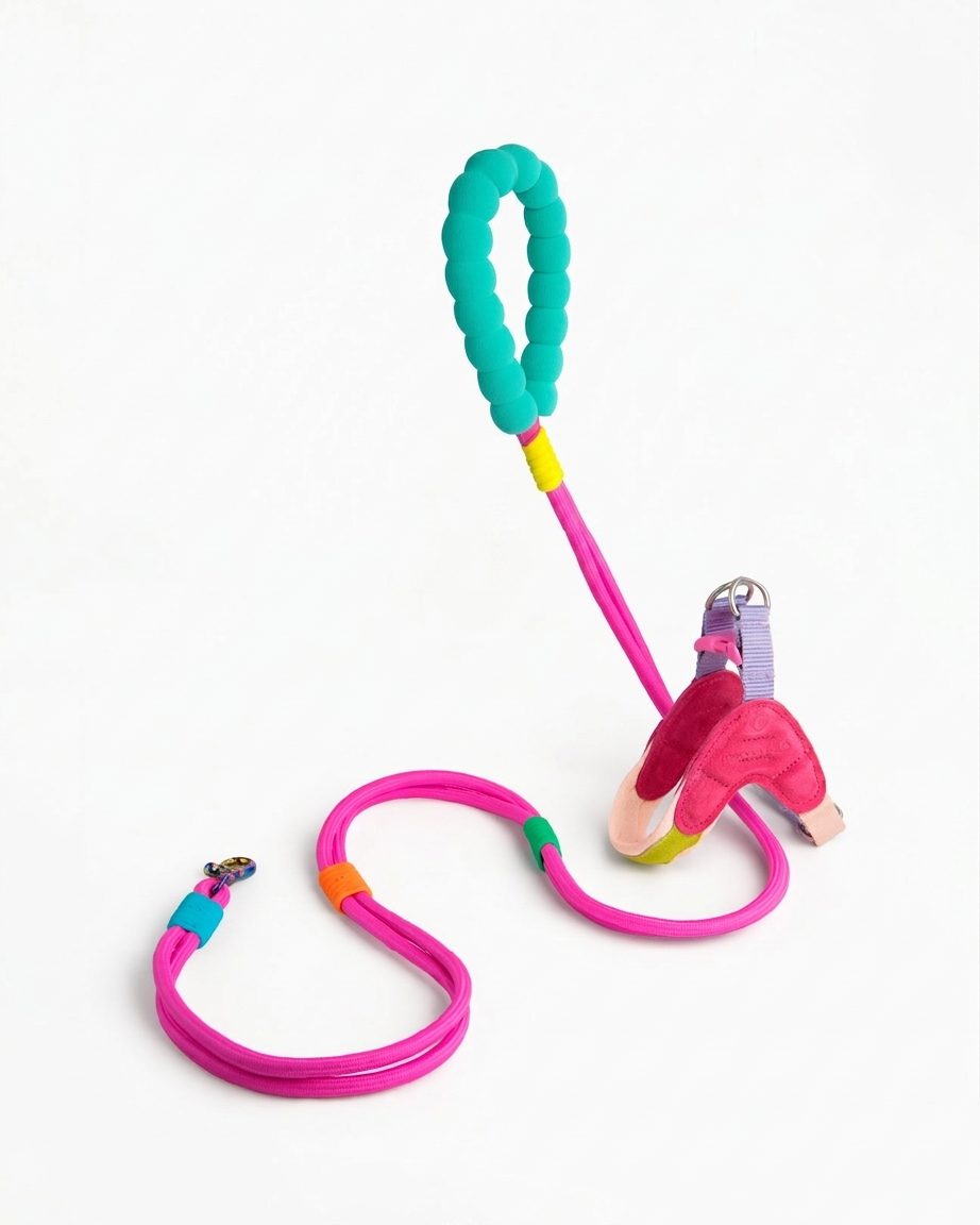 Marshmallow Leash + Island Harness