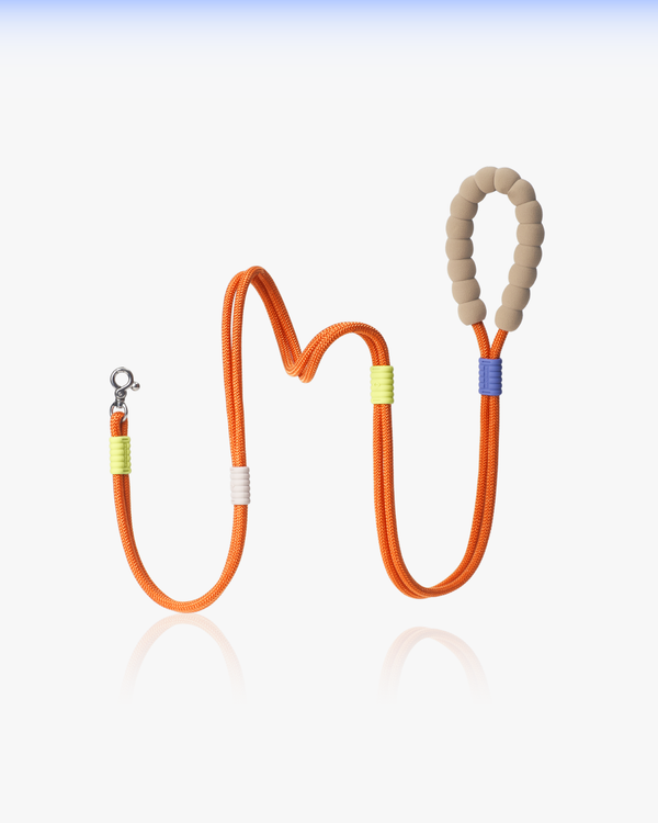 Marshmallow Smart Dog Leash-Sunset Orange